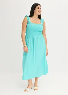 Jersey jurk, gesmokt, bonprix