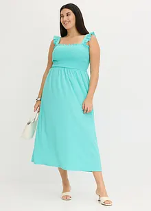Jersey jurk, gesmokt, bonprix