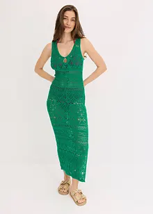 Maxi jurk in gehaakte look, bonprix