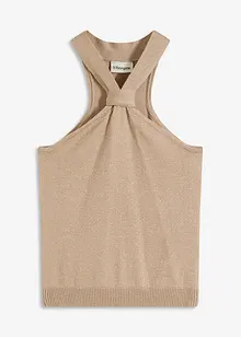 Gebreide haltertop van zachte viscose, bonprix