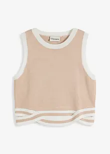 Cropped gebreide top met gedraaide zoom, bonprix