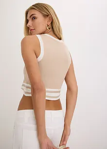 Cropped gebreide top met gedraaide zoom, bonprix