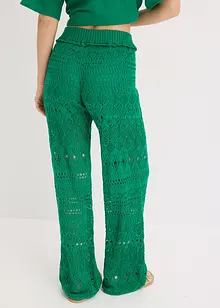 Slip-on broek met met gebreid ajour-patroon, bonprix