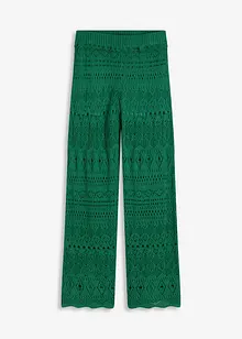 Slip-on broek met met gebreid ajour-patroon, bonprix