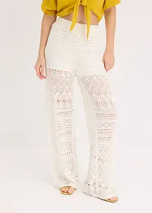 Slip-on broek met met gebreid ajour-patroon, bonprix