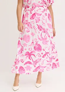 Maxi rok gedessineerd van gestructureerde viscose, bonprix