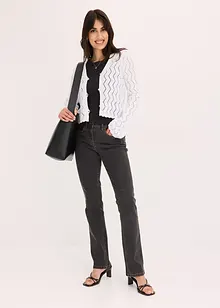 Kort vest in gehaakte look, bonprix