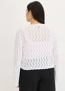 Kort vest in gehaakte look, bonprix
