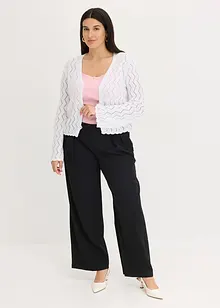Kort vest in gehaakte look, bonprix