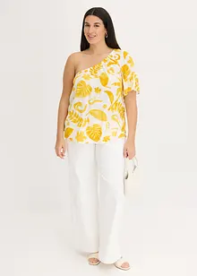 One-shoulder blouse van gestructureerde viscose, bonprix