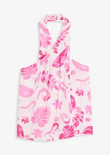 Blousetop met halternek van gestructureerde viscose, bonprix