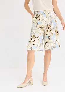 Bermuda met viscose en bandplooien, bonprix