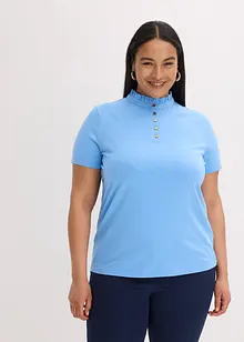 Katoenen shirt met ruches, bonprix