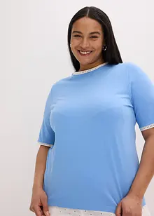 Shirt met kanten rand, bonprix