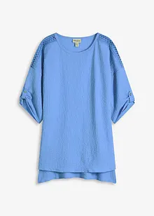 Tuniek met structuur en kanten band, bonprix