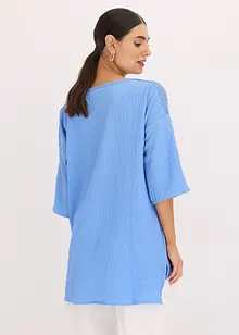 Tuniek met structuur en kanten band, bonprix