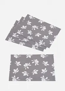 Placemats met bloemmotief van biologisch katoen (set van 4), bonprix