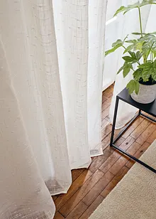 Transparant gordijn in linnen look (1 stuk), bonprix