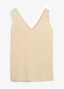 Linnen tanktop, bonprix