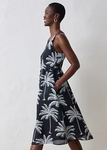 Midi jurk van ramie, bonprix