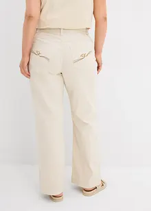 Wide leg mid waist jeans met een comfortabele band, bonprix