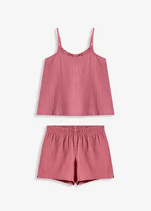 Shortama van mousseline met spaghettibandjes, bonprix