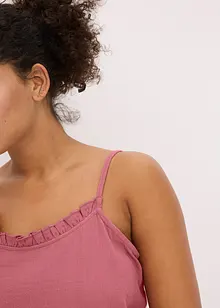 Shortama van mousseline met spaghettibandjes, bonprix