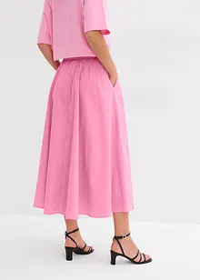 Midi rok in een elastische katoenmix, bonprix
