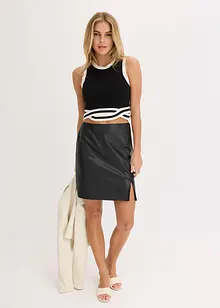 Cropped gebreide top met gedraaide zoom, bonprix