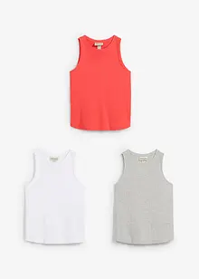 Tanktop van bioloigisch katoen (set van 3), bonprix