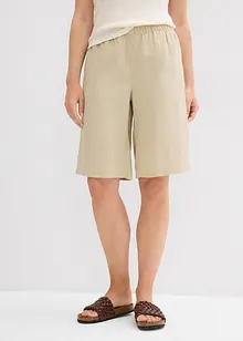 Bermuda met linnen en high waist comfortband, bonprix