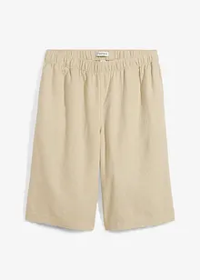Bermuda met linnen en high waist comfortband, bonprix