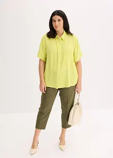 Blouse met borstzak en korte mouwen, bonprix