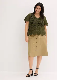 Cropped crochet vest, bonprix