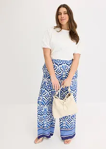 Gedessineerde jersey broek van een zachte viscosemix, bonprix