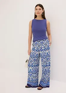 Gedessineerde jersey broek van een zachte viscosemix, bonprix