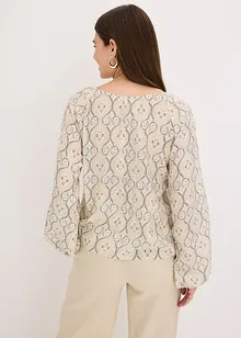 Gedessineerde tuniekblouse van een fijne viscosemix, bonprix