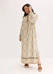 Gedessineerde kaftan jurk van vloeiende viscose, bonprix