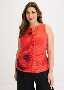 Gedessineerde top van zacht mesh, bonprix