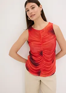 Gedessineerde top van zacht mesh, bonprix