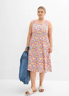 Licht uitlopende shirtjurk van katoen-viscosemix, bonprix