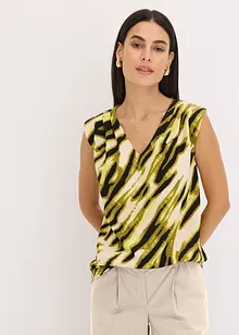 Jersey top met plooitjes en schoudervullingen, bonprix