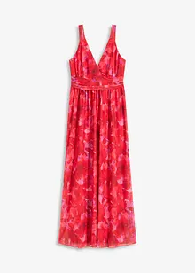 Gedessineerde maxi jurk van zacht mesh, bonprix