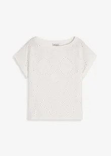 Shirt met broderie anglaise, bonprix