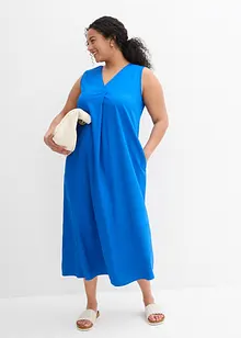 Getailleerde jurk met spaghettibandjes van soepele viscose, bonprix