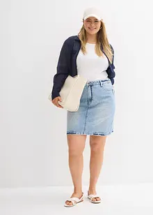 Spijkerrok mid waist, low stretch, bonprix