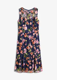 Midi jurk met bloemenborduursel, bonprix