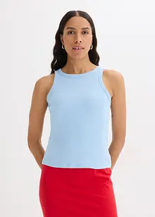 Geribde tanktop van biologisch katoen, bonprix