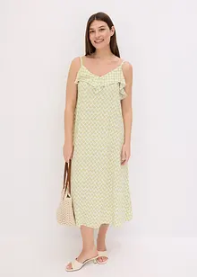 Midi jurk met ruches, bonprix