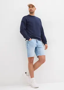 Lange jeans short met open zoom, relaxed fit, bonprix